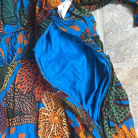 Farm Rio Puff Sleeve Maxi Dress Size M NWT - Picture 15 of 16